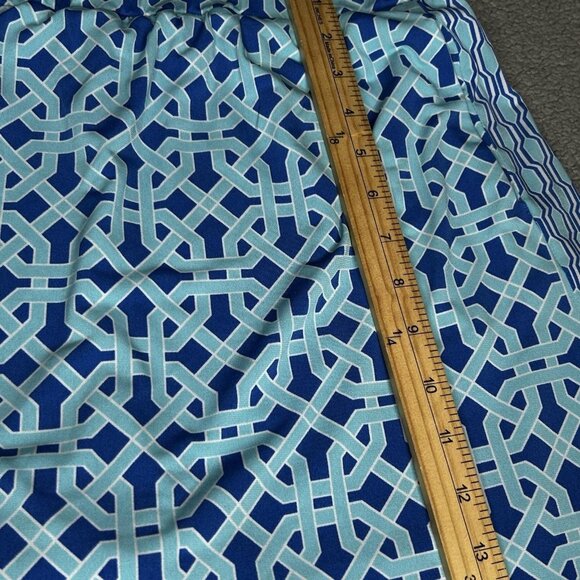 Susan Graver Skort Womens Small Blue Geometric Pull On Stretch Built In Shorts - Picture 9 of 10